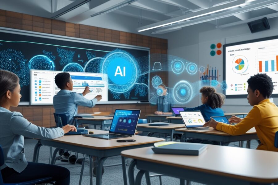 "AI-Powered Learning transforming education with personalized tools."