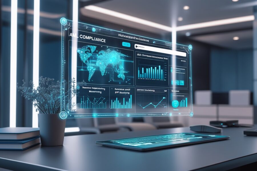 AI-powered transaction monitoring dashboard.